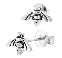 Cargar imagen en el visor de la galería, Silberohrstecker Ohrstecker Ohrringe Unisex 925er Sterling Silber Schmuck Insekt fliegend - chic-net.de
