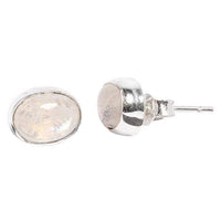 Load image into Gallery viewer, Silberohrstecker oval Ohrringe Ohrstecker Damen Ohrring Stecker 925er Sterling Silber oval - chic-net.de
