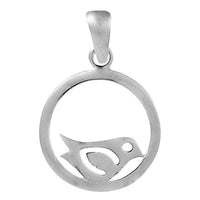 Cargar imagen en el visor de la galería, Silberschmuckset Vogel Herz Kreis 925 Sterling Silber Damen Schmuck Set Anhänger Ohrringe - chic-net.de
