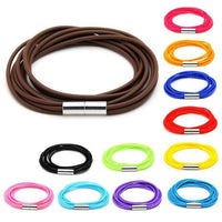 Load image into Gallery viewer, Silikonarmbänder Farben Schnüre Armband Silikon fünffach mehrlagig Magnetverschluss unisex - chic-net.de
