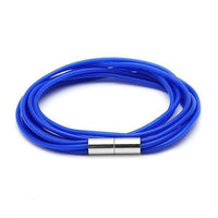 Load image into Gallery viewer, Silikonarmbänder Farben Schnüre Armband Silikon fünffach mehrlagig Magnetverschluss unisex - chic-net.de

