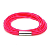 Load image into Gallery viewer, Silikonarmbänder Farben Schnüre Armband Silikon fünffach mehrlagig Magnetverschluss unisex - chic-net.de
