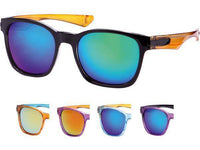Load image into Gallery viewer, Sonnenbrille bunt verspiegelt 400 UV  transparent dreifarbig sportlich - chic-net.de
