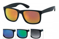 Cargar imagen en el visor de la galería, Sonnenbrille bunt verspiegelt schwarz 400 UV  Stil classic Nerd - chic-net.de
