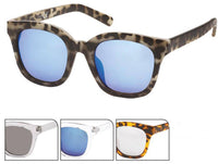 Load image into Gallery viewer, Sonnenbrille Cat Eye 400 UV klar getigert blau silbern verspiegelt - chic-net.de
