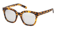Load image into Gallery viewer, Sonnenbrille Cat Eye 400 UV klar getigert blau silbern verspiegelt - chic-net.de
