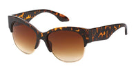 Load image into Gallery viewer, Sonnenbrille Cat Eye 400 UV Metall Retro Rahmenoberseite und Bügel breit - chic-net.de
