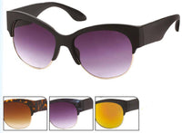 Load image into Gallery viewer, Sonnenbrille Cat Eye 400 UV Metall Retro Rahmenoberseite und Bügel breit - chic-net.de
