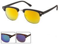 Load image into Gallery viewer, Sonnenbrille Cat Eye Metall 400 UV Gläser trapezförmig grün blau gelb Steg hoch - chic-net.de
