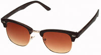 Load image into Gallery viewer, Sonnenbrille Cat Eye Metall 400 UV Gläser trapezförmig Holzmuster Steg hoch - chic-net.de

