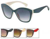 Load image into Gallery viewer, Sonnenbrille Cat Eye Schmetterlingsform 400 UV getönt bunt geschwungen - chic-net.de
