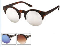 Cargar imagen en el visor de la galería, Sonnenbrille CatEye 400UV Round Glasses Schlüssellochsteg getigert frameless unten - chic-net.de
