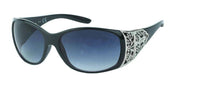Load image into Gallery viewer, Sonnenbrille Damen Glamour getönt 400UV Metallornament Bügel oval groß - chic-net.de
