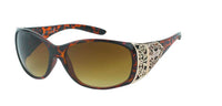 Load image into Gallery viewer, Sonnenbrille Damen Glamour getönt 400UV Metallornament Bügel oval groß - chic-net.de
