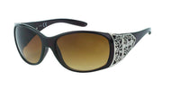Load image into Gallery viewer, Sonnenbrille Damen Glamour getönt 400UV Metallornament Bügel oval groß - chic-net.de
