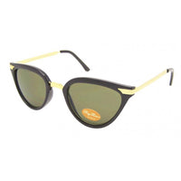 Load image into Gallery viewer, Sonnenbrille Damen Vintage getönt 400UV Cat Eye golden Metall getigert - chic-net.de
