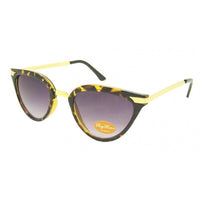 Load image into Gallery viewer, Sonnenbrille Damen Vintage getönt 400UV Cat Eye golden Metall getigert - chic-net.de

