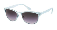 Load image into Gallery viewer, Sonnenbrille Damen Vintage getönt 400UV Cat Eye Style Metall schmal Punkte - chic-net.de
