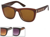 Load image into Gallery viewer, Sonnenbrille dick Damen Cateye 400 UV Zierkreise getönt groß - chic-net.de
