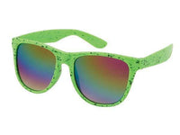 Cargar imagen en el visor de la galería, Sonnenbrille Farbkleckse Nerd Rainbow verspiegelt 400 UV - chic-net.de

