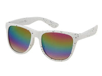 Cargar imagen en el visor de la galería, Sonnenbrille Farbkleckse Nerd Rainbow verspiegelt 400 UV - chic-net.de
