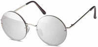 Cargar imagen en el visor de la galería, Sonnenbrille Flachglas Polycarbonat Round Glasses 400 UV Metall frameless - chic-net.de
