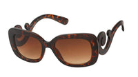 Load image into Gallery viewer, Sonnenbrille Glamour eckig spiralig getönt 400UV Vintage Designer - chic-net.de
