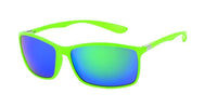 Cargar imagen en el visor de la galería, Sonnenbrille Herren dünn 400 UV Rechteck Metallscharnier neon - chic-net.de

