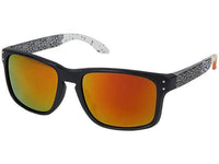 Cargar imagen en el visor de la galería, Sonnenbrille Nerd Brille verspiegelt Turtle Skin 400 UV orange blau grün weiß - chic-net.de
