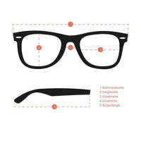 Load image into Gallery viewer, Sonnenbrille Nerd einfarbig Unisex Brille bunt getönt verspiegelt 400 UV - chic-net.de
