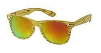 Cargar imagen en el visor de la galería, Sonnenbrille Nerd Holz Design verspiegelt getönt 400 UV - chic-net.de
