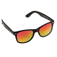 Load image into Gallery viewer, Sonnenbrille Nerdbrille schwarz pink gelb verspiegelt 400 UV  Mandeln - chic-net.de

