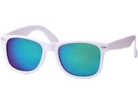 Load image into Gallery viewer, Sonnenbrille Nerdbrille weiß rot Brille verspiegelt bunt 400 UV  Unisex - chic-net.de
