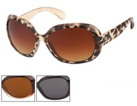 Load image into Gallery viewer, Sonnenbrille oval Damen 400 UV schmal Metall Ziermandel am Bügel - chic-net.de
