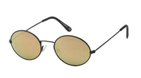 Cargar imagen en el visor de la galería, Sonnenbrille ovale kleine Gläser Knicksteg Metallrahmen 400 UV verspiegelt - chic-net.de
