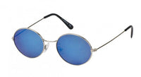 Cargar imagen en el visor de la galería, Sonnenbrille ovale kleine Gläser Knicksteg Metallrahmen 400 UV verspiegelt - chic-net.de
