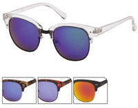 Load image into Gallery viewer, Sonnenbrille Panto Metallrahmen 400 UV verspiegelt Cat Eye Steg eckig Pünktchen - chic-net.de
