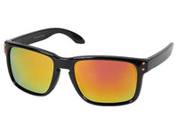 Cargar imagen en el visor de la galería, Sonnenbrille Panto Nerd Brille verspiegelt 400 UV Pünktchen bunt schwarz - chic-net.de
