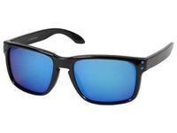 Cargar imagen en el visor de la galería, Sonnenbrille Panto Nerd Brille verspiegelt 400 UV Pünktchen bunt schwarz - chic-net.de
