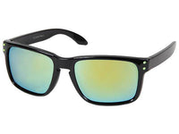 Cargar imagen en el visor de la galería, Sonnenbrille Panto Nerd Brille verspiegelt 400 UV Pünktchen bunt schwarz - chic-net.de
