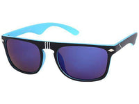 Cargar imagen en el visor de la galería, Sonnenbrille Panto Nerd Style Rauten Spitze 400UV bunt verspiegelt Rillen schwarz - chic-net.de
