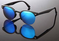 Load image into Gallery viewer, Sonnenbrille Panto semi frameless Retro 400UV Schlüsselloch Steg verspiegelt - chic-net.de
