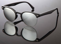 Load image into Gallery viewer, Sonnenbrille Panto semi frameless Retro 400UV Schlüsselloch Steg verspiegelt - chic-net.de
