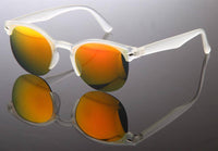 Load image into Gallery viewer, Sonnenbrille Panto semi frameless Retro 400UV Schlüsselloch Steg verspiegelt - chic-net.de
