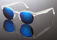 Load image into Gallery viewer, Sonnenbrille Panto semi frameless Retro 400UV Schlüsselloch Steg verspiegelt - chic-net.de
