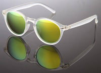 Load image into Gallery viewer, Sonnenbrille Panto transparent Retro 400UV Schlüsselloch Steg verspiegelt - chic-net.de

