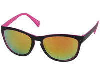Load image into Gallery viewer, Sonnenbrille Panto verspiegelt 400 UV Cat Eye bunte Bügel schwarz - chic-net.de
