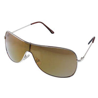 Cargar imagen en el visor de la galería, Sonnenbrille Piloten Monoscheiben schmal Brille Metall verspiegelt 400 UV unisex - chic-net.de

