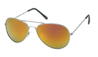 Cargar imagen en el visor de la galería, Sonnenbrille Pilotenbrille 400 UV bunt verspiegelt silberfarbenes Metallgestell - chic-net.de
