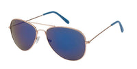 Load image into Gallery viewer, Sonnenbrille Pilotenbrille 400 UV verspiegelt golden Doppelsteg bunte Kappen - chic-net.de
